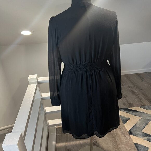 City Chic Black Long Sleeve Wrap Dress - Timeless & Elegant - Picture 4 of 7
